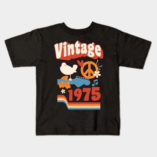 Vintage 1975 - Woodstock Style Kids T-Shirt